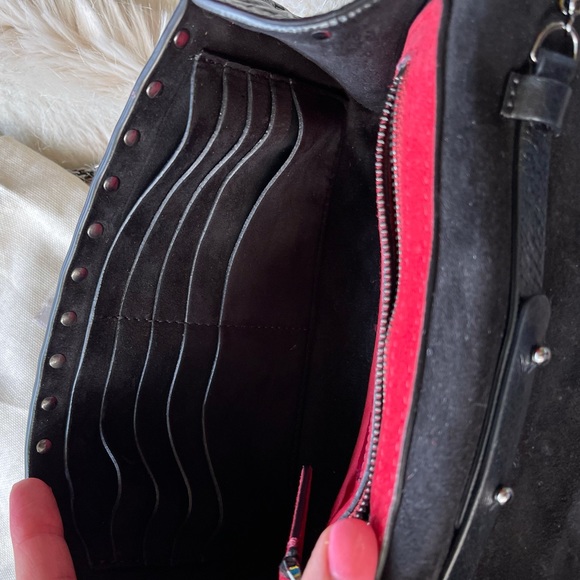 ❌SOLD ON IG❌ VALENTINO Crystal Studded Wallet on Chain clutch - Picture 6 of 7